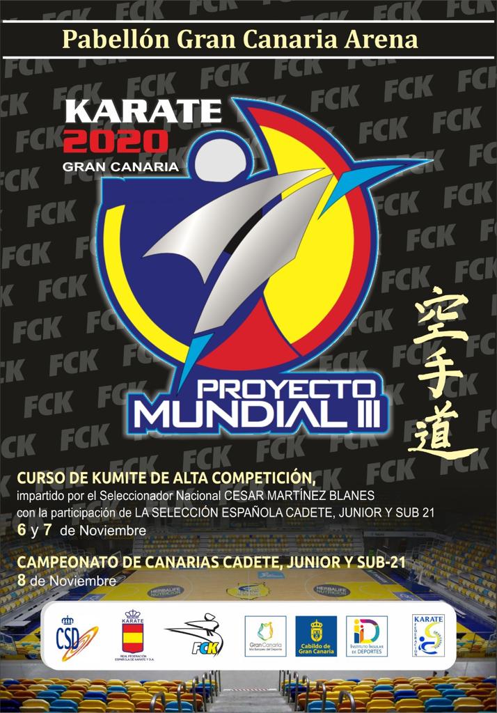 Cartel Proyecto Mundial y Campeonato de Canarias Cadete 2020
